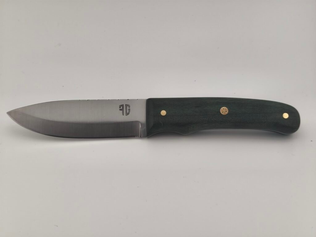 Couteau semi-inox X50CrMoV8 – manche vert émeraude
